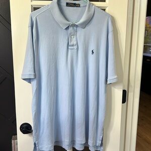 POLO RALPH LAUREN Light Blue Soft Pima Cotton Size XXL